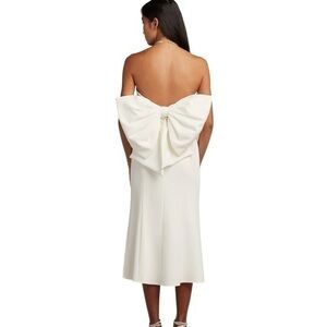 Tadashi Shoji BOS22808MD - Parmer Strapless Sheath Bow Back Dress Size Medium